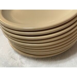 Dallas Ware P-67 Vintage 10 Plates 6 1/2inch Tan Melamine